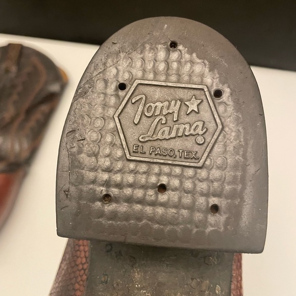 Tony Lama, Brown, Leather and Reptile Western Boots Black Label Size 9E 8563 - Picture 16 of 16